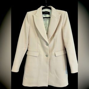 Zara pale pink coat with silver buttons